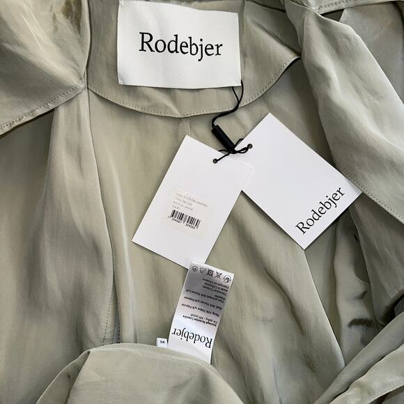 Rodebjer Leandra Over Coat Lightweight Jacket Clay Gray Grey NWT $550 XS Trench - Picture 16 of 16